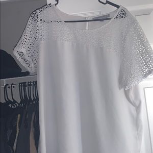 White Eyelet Top